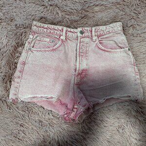Zara Size 10 Pink Denim Shorts